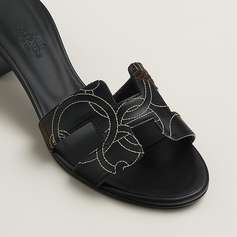 Oasis sandal - Black | Hermès Mainland China